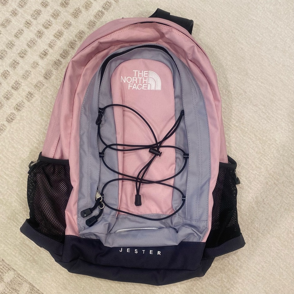 The North Face Pink and Gray Jester Backpack, EUC